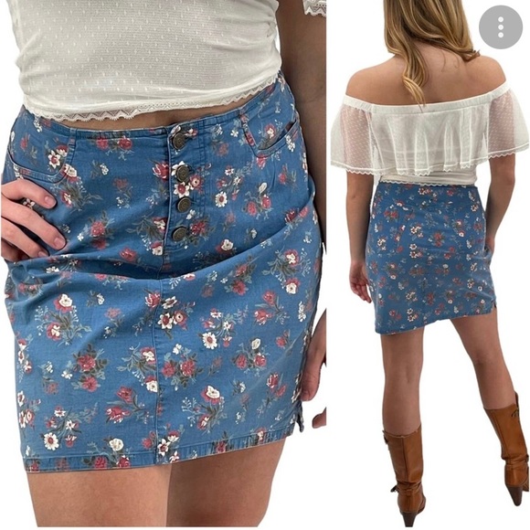 RALPH LAUREN MINI SKIRT BUTTON FLY - Picture 2 of 11